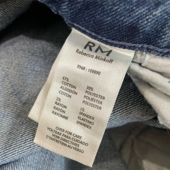 Rebecca Minkoff High Rise Wide Leg Jeans Contemporary Boho Western Designer - Picture 3 of 8